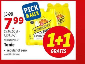 Lidl Schweppes tonic aanbieding