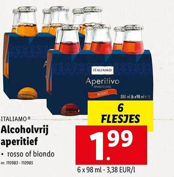 Lidl Alcoholvrij aperitief aanbieding