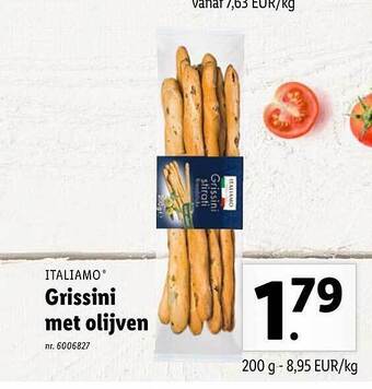 Lidl Grissini met olijven aanbieding