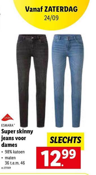 Lidl Super skinny jeans voor dames aanbieding