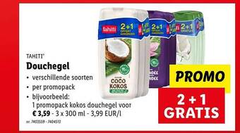Lidl Tahiti douchegel aanbieding
