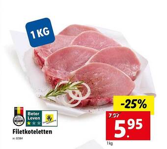 Lidl Filetkoteletten aanbieding