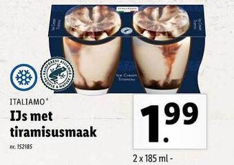 Lidl Ijs met tiramisusmaak aanbieding