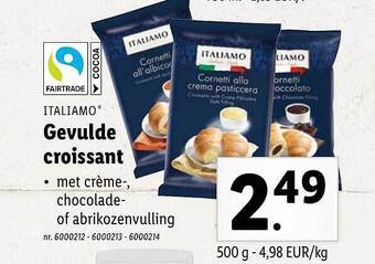 Lidl Gevulde croissant aanbieding