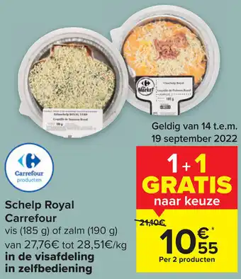Carrefour Schelp Royal Carrefour in de visafdeling in zelfbediening aanbieding