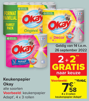 Carrefour Keukenpapier Okay aanbieding