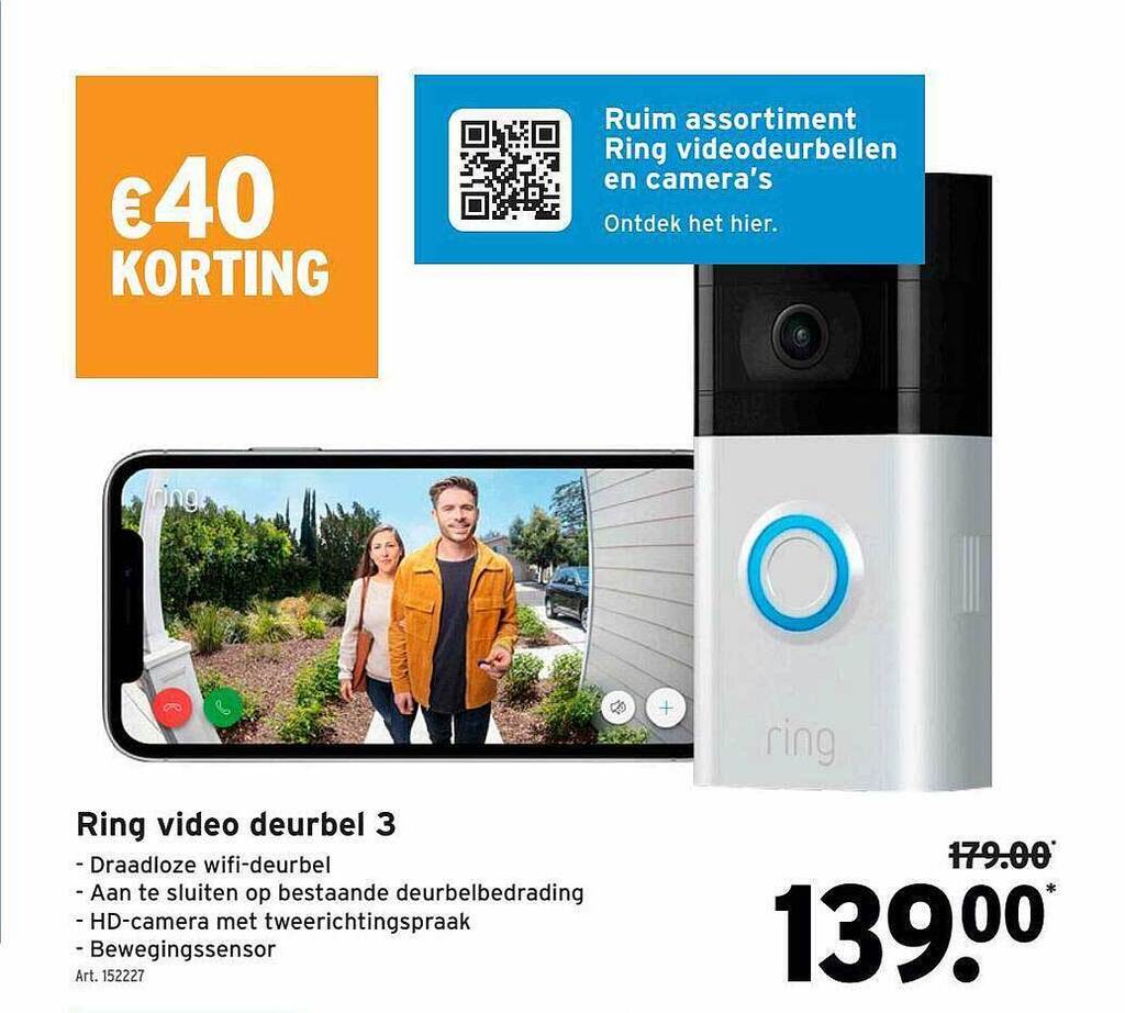 Ring video deurbel 3 promotie bij GAMMA