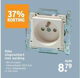 GAMMA Niko stopcontact met aarding aanbieding
