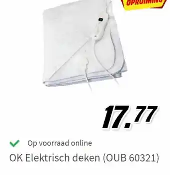 MediaMarkt OK Eletrisch Deken (OUB 60321) aanbieding