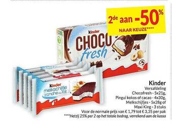 Intermarché Kinder versafdeling aanbieding