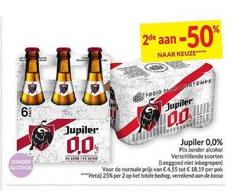 Intermarché Jupiler 0,0% pils zonder alcohol aanbieding