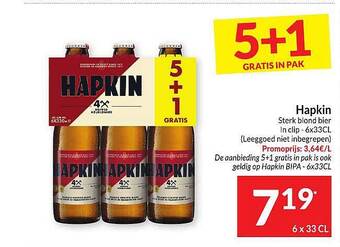 Intermarché Hapkin sterk blond bier aanbieding