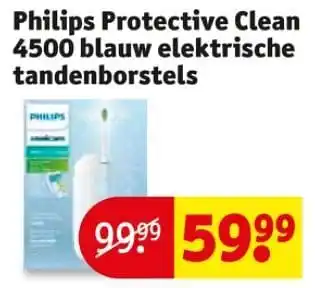 Kruidvat Philips protective clean 4500 blauw elektrische tandenborstels aanbieding