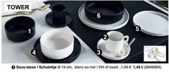 Cora Sous tasse - schoteltje aanbieding
