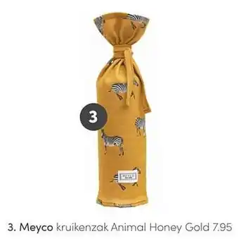 Baby & Tiener Meyco kruikenzak animal honey gold aanbieding