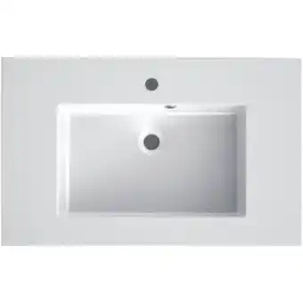 Sawiday Bruynzeel matera wastafel 80x1.5x50cm zonder kraangat composiet mat wit tweedekans aanbieding