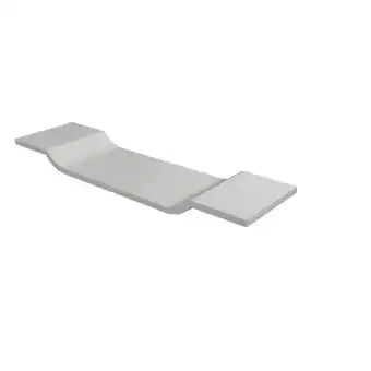 Crosstone by arcqua solid surface badbrug 75x20cm mat wit tweedekans