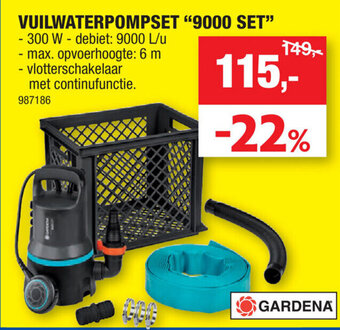 Hubo Vuilwaterpompset "9000 Set" aanbieding
