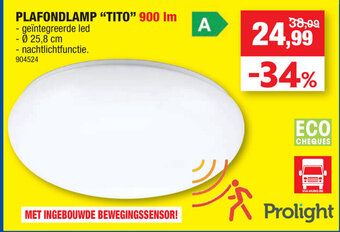 Hubo Plafondlamp "Tito" 900 lm aanbieding