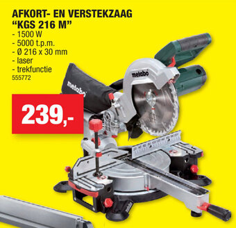 Hubo Afkort-en Verstekzaag "KGS 216M" aanbieding