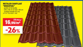 Hubo Metalen Dakplaat "Bricotuil" aanbieding