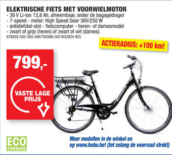 Hubo Elektrische Fiets Met Voorwielmotor aanbieding