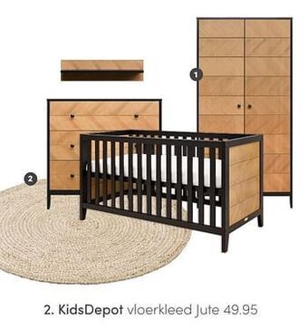 Baby & Tiener Kidsdepot vloerkleed jute aanbieding