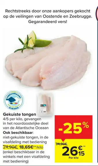 Carrefour Market Gekuiste tongen Ook beschikbaar aanbieding