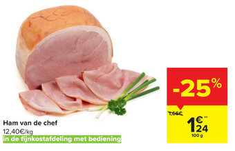 Carrefour Market Ham van de chef aanbieding