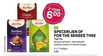 Ekoplaza Specerijen of for the senses thee yogi tea aanbieding