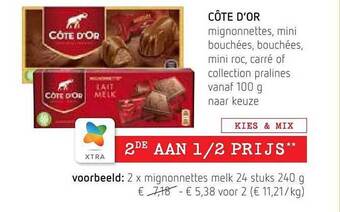 Spar Colruyt Côte d'or aanbieding