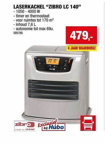 Hubo Laserkachel zibro lc 140 aanbieding