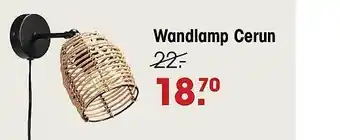 Kwantum Wandlamp cerun aanbieding