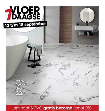 Kwantum Pvc click tegel marble aanbieding