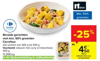 Carrefour Market Bereide gerechten met min. 50% groenten aanbieding