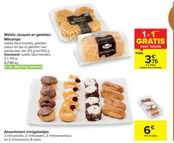 Carrefour Market Wafels Jacquet en galetten Milcamps aanbieding