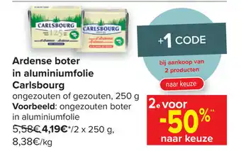 Ardense boter in aluminiumfolie Carlsbourg