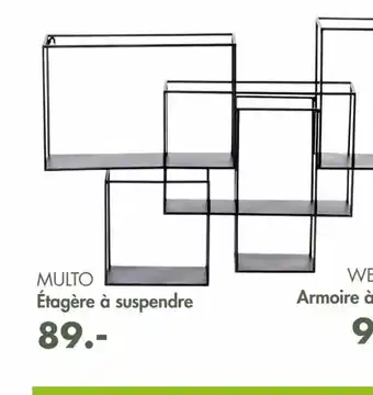 Multo etagere a suspendre