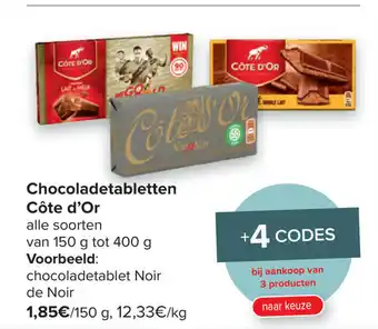 Carrefour Market Cote d'Or Chocoladetabletten aanbieding