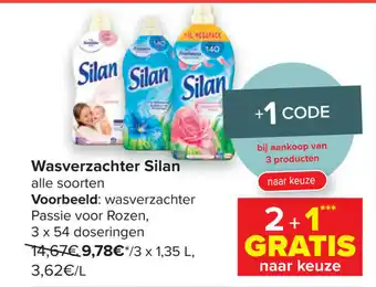 Carrefour Market Wasverzachter Silan aanbieding