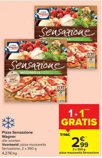Carrefour Market PIzza Sensazione Wagner aanbieding
