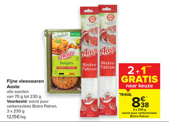 Carrefour Market Fijne vleeswaren Aoste aanbieding