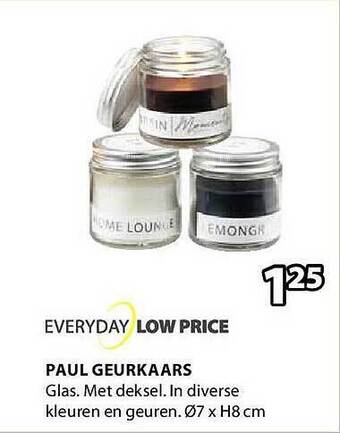 Jysk Paul geurkaars aanbieding