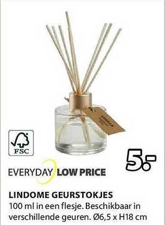 Jysk Lindome geurstokjes aanbieding