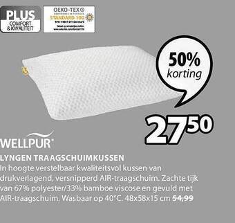 Jysk Lyngen traagschuimkussen aanbieding
