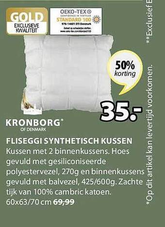 Jysk Fliseggi synthetisch kussen aanbieding