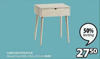 Jysk Ilbro nachtkastje aanbieding