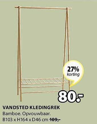 Jysk Vandsted kledingrek aanbieding