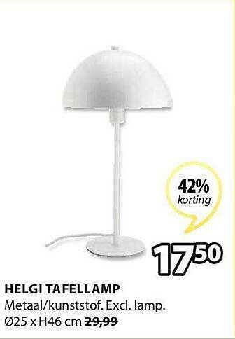 Jysk Helgi tafellamp aanbieding