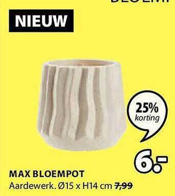 Jysk Max bloempot aanbieding
